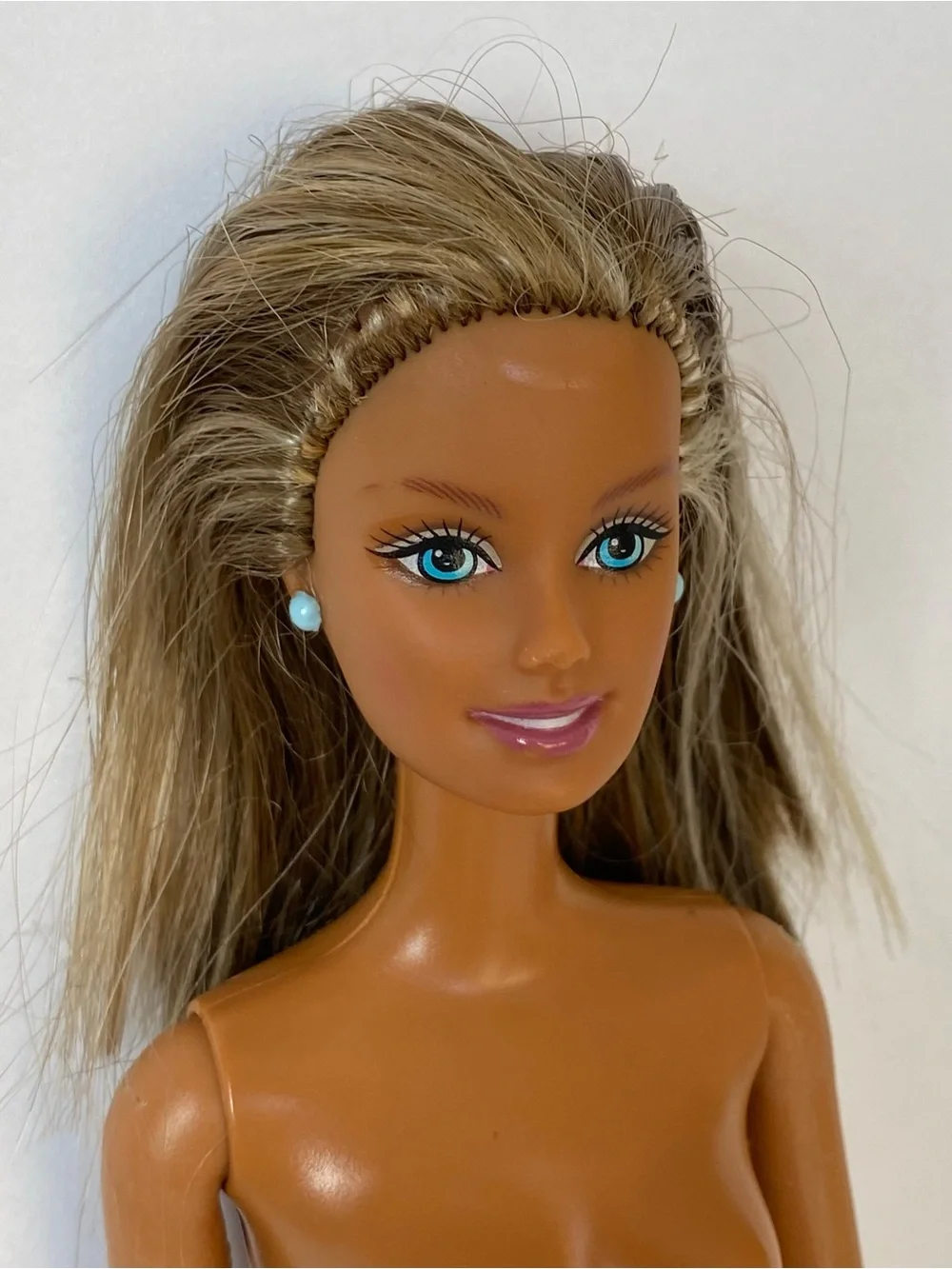 Vintage Mattel Barbie CALI Girl Beach Doll - Nude, Tan, Flat Feet